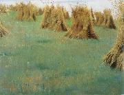 William Stott of Oldham Stacked Corn oil on canvas